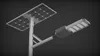 Lumières de lampe de rue LED à LED semi-intégré solaire public extérieur 80W