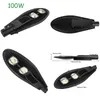 Éclairage public COB AC Power 100W Éclairage de rue LED pour l'extérieur