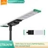 Lampe de rue LED 100W intégrée en aluminium, étanche 12V solaire, 170lm/W