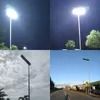 Lampe de rue LED 100W intégrée en aluminium, étanche 12V solaire, 170lm/W