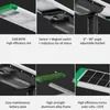 Lampe de rue LED 100W intégrée en aluminium, étanche 12V solaire, 170lm/W