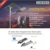 Éclairage public intégré sur panneau extérieur, luminaire LED 50W, réverbère solaire