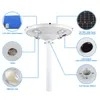 Lampe solaire de jardin LED UFO avec détecteur radar en aluminium IP65 étanche 30W 50W
