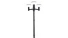 Lampadaire public paysager avec panneau solaire intégré 15W LED pour jardin