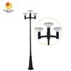 Lumière solaire de jardin à trois têtes intégrées extérieures de 15 W LED avec poteau