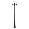 Lumière solaire de jardin à trois têtes intégrées extérieures de 15 W LED avec poteau
