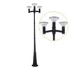 Lampadaire public paysager avec panneau solaire intégré 15W LED pour jardin