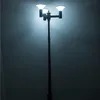 Lampadaire public paysager avec panneau solaire intégré 15W LED pour jardin