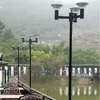 Lampadaire public paysager avec panneau solaire intégré 15W LED pour jardin