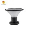 Poteau rond solaire LED de jardin, pilier mural de conception européenne