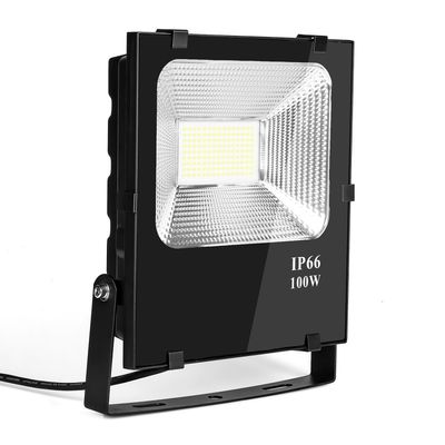 Outdoor AL+Tempered Glass 100Watt Driveless LED flood light Black housing