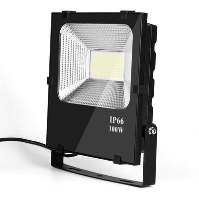 Outdoor AL+Tempered Glass 100Watt Driveless LED flood light Black housing