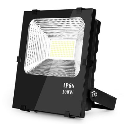 Outdoor AL+Tempered Glass 100Watt Driveless LED flood light Black housing