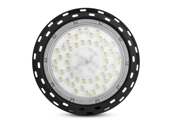 Blanc chaud de lumière élevée de baie d'UFO LED de 150 watts avec la protection de la montée subite 6kva