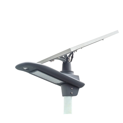 130-150LM/W logement gris-clair actionné solaire intelligent de rue de la haute du lumen 60W batterie LED de C.C 11.1V avec 3 ans de garantie
