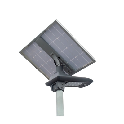 130-150LM/W logement gris-clair actionné solaire intelligent de rue de la haute du lumen 60W batterie LED de C.C 11.1V avec 3 ans de garantie