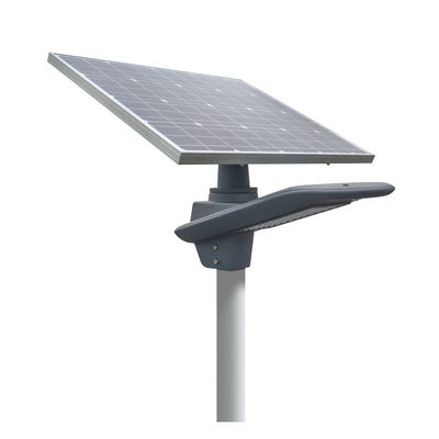 130-150LM/W logement gris-clair actionné solaire intelligent de rue de la haute du lumen 60W batterie LED de C.C 11.1V avec 3 ans de garantie