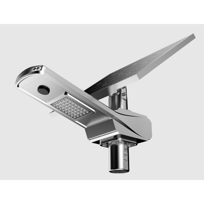 Lumineux superbe actionné solaire de corps en aluminium de réverbère de 160LM/W LED avec le capteur de mouvement